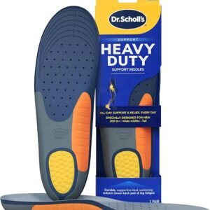 Dr. Scholl's Heavy Duty Support Insole Orthotics, Big & Tall, 200lbs+, Wide Feet, Shock Absorbing, Arch Support, Distributes Pressure, Trim to Fit Inserts, Work Boots & Shoes, Men Size 8-14, 1 Pair